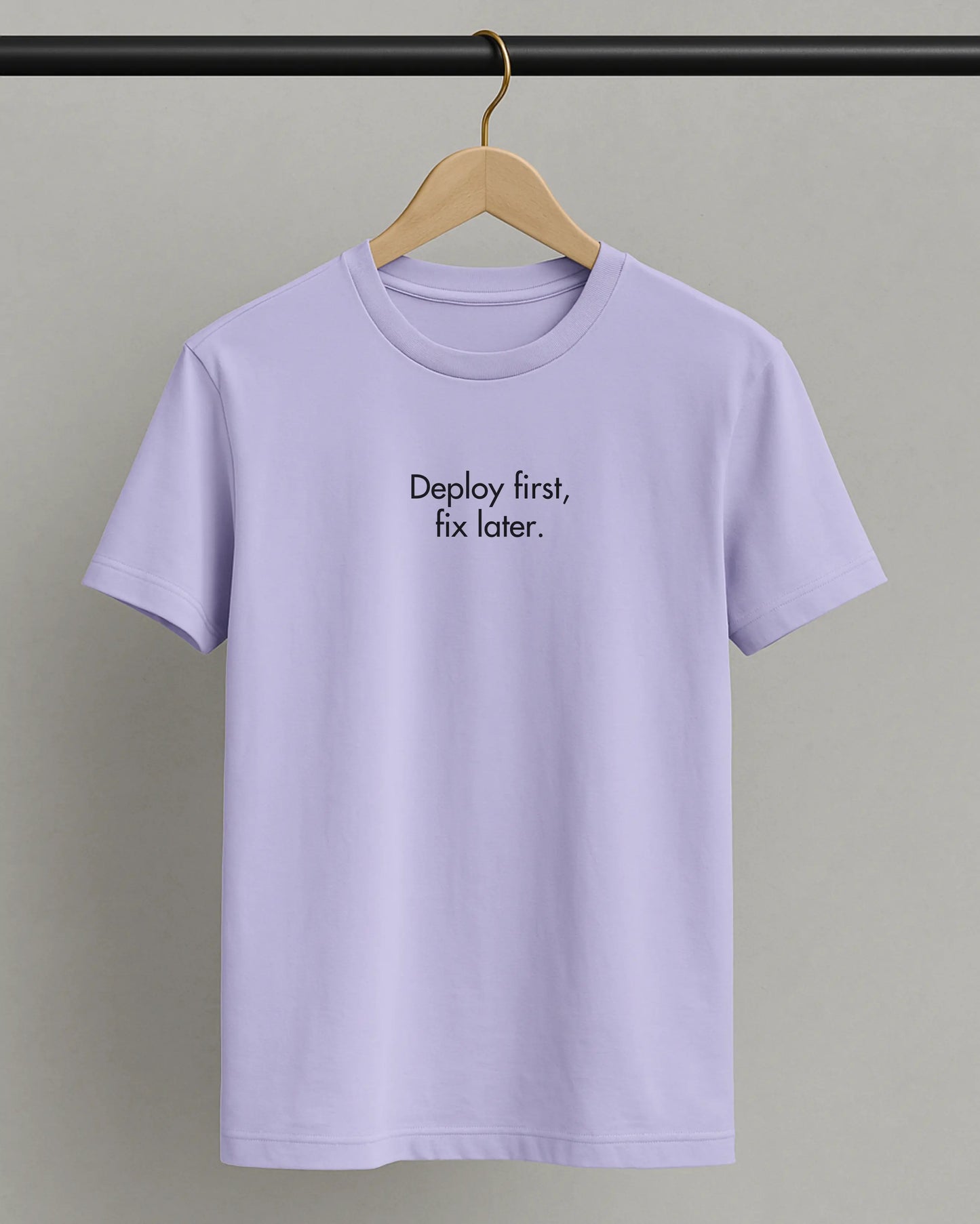 Deploy First Fix Later | Premium Supima T-Shirt for Developers DevHero India