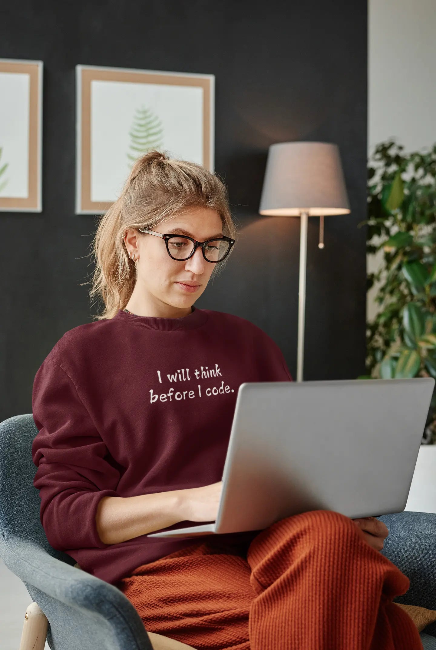 I Will Think Before I Code – Classic Sweatshirt for Developers DevHero India