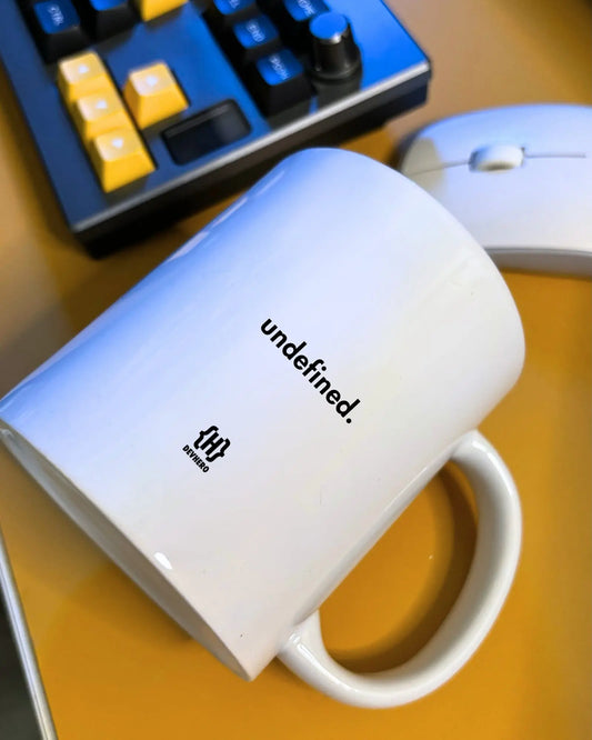 Undefined - DevHero White Coffee Mug | Ceramic Coffee Mug for coders (11oz) DevHero India
