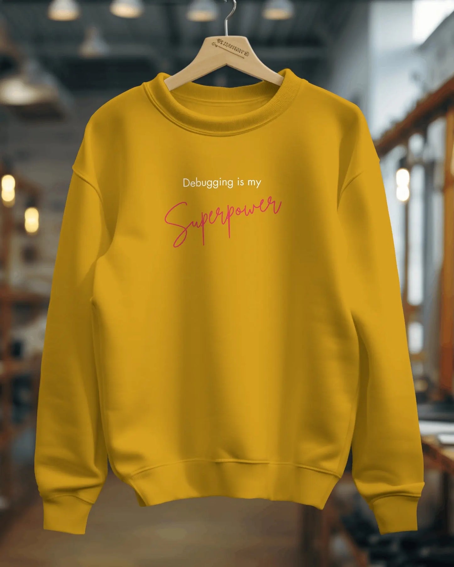 Debugging is my super power – Classic Sweatshirt for Developers DevHero India
