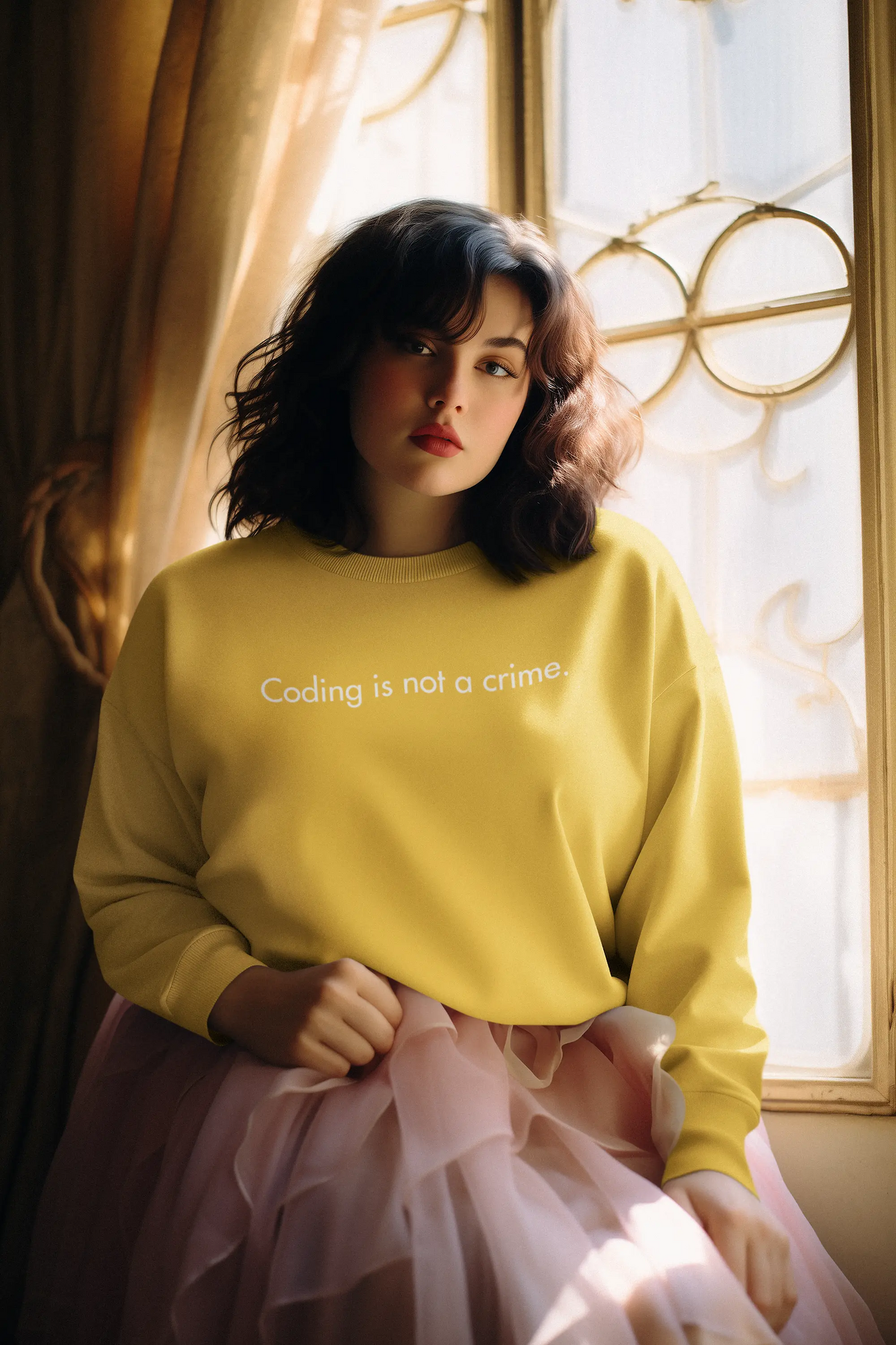Coding is Not a Crime – Stylish Sweatshirt for Techies DevHero India