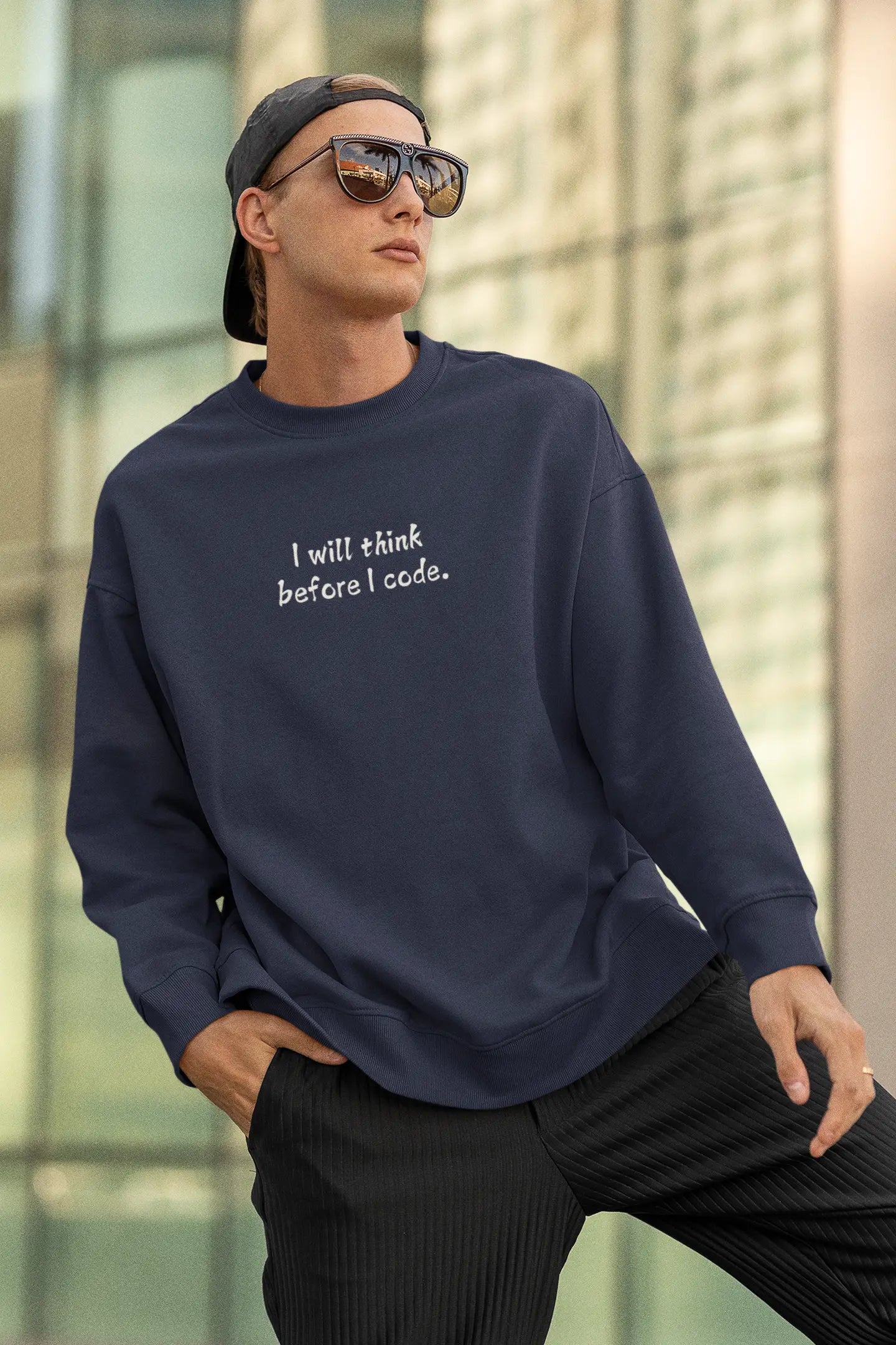 I Will Think Before I Code – Classic Sweatshirt for Developers DevHero India