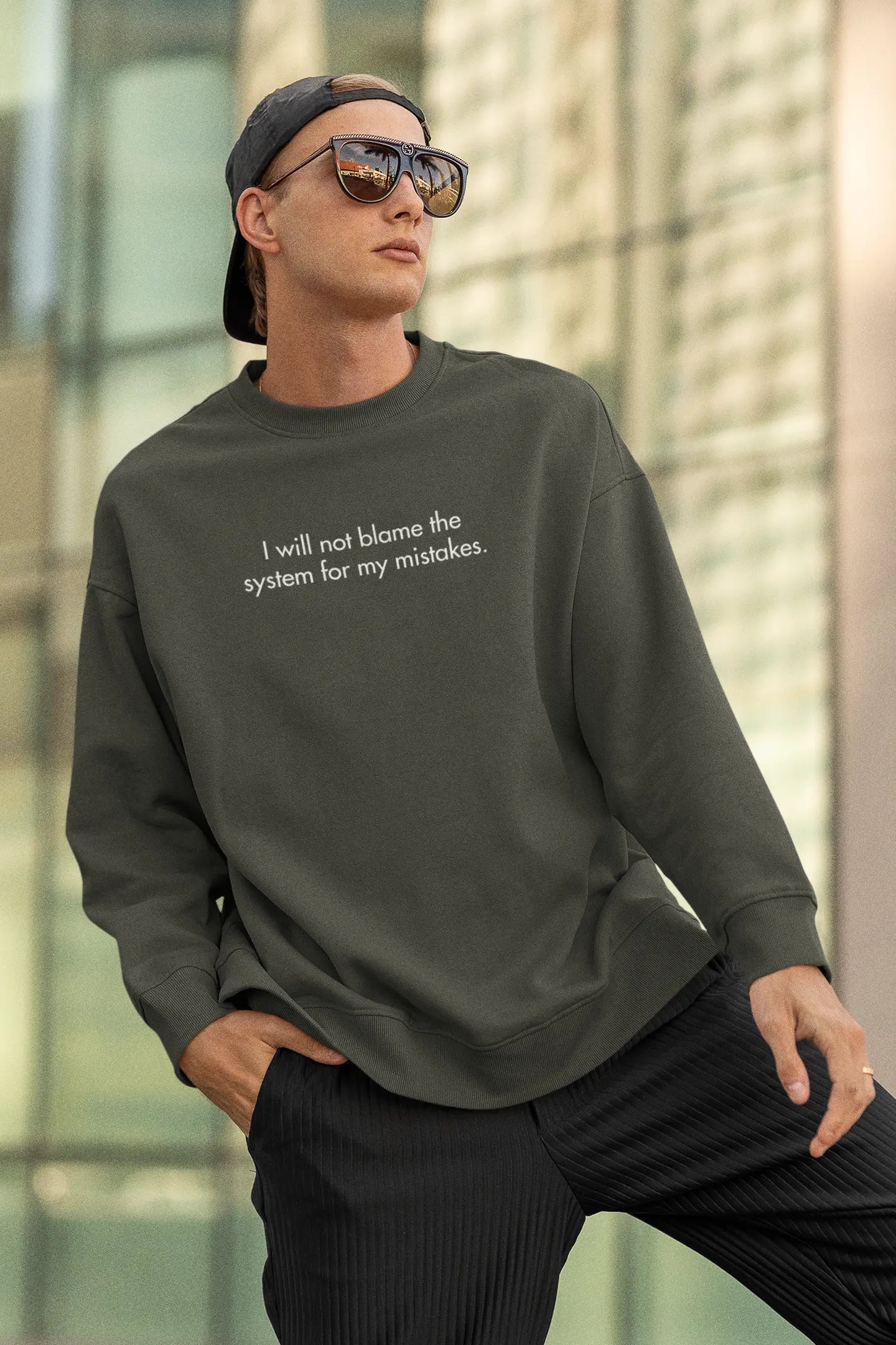 I will not blame the system - Sweatshirt for Accountable Coders DevHero India
