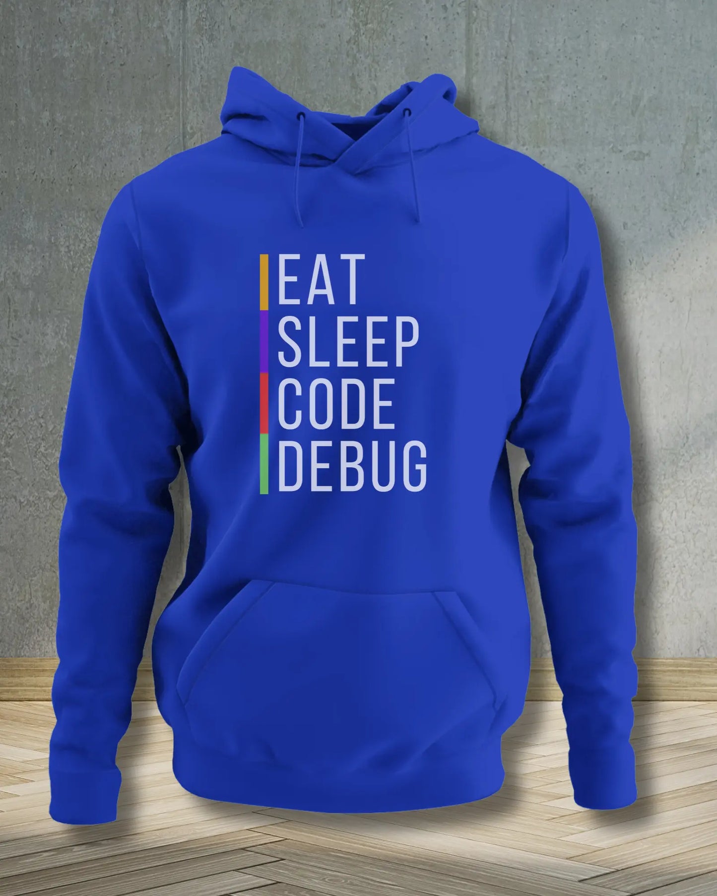 Eat Sleep Code Debug - The Perfect Hoodie for Coding Geeks by DevHero DevHero India
