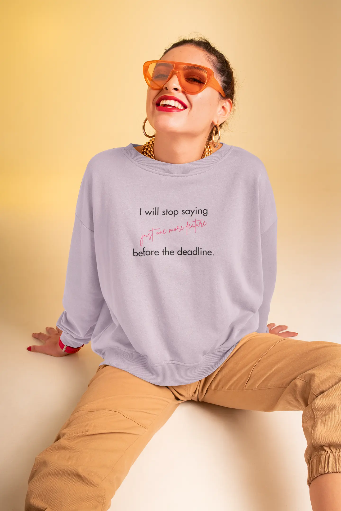 I will stop saying "just one more feature" before the deadline - Unisex Coder Sweatshirt DevHero India