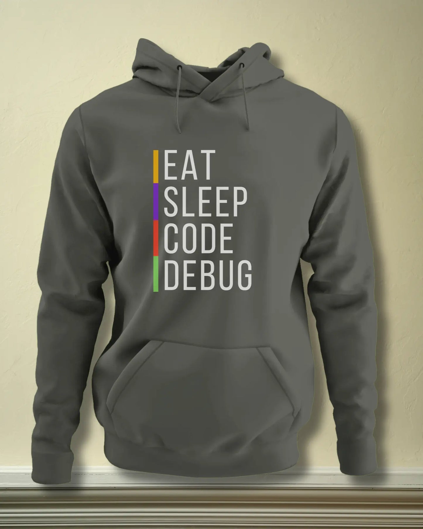 Eat Sleep Code Debug - The Perfect Hoodie for Coding Geeks by DevHero DevHero India