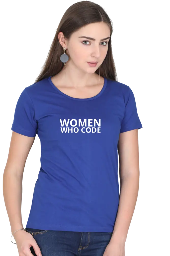 Women Who Code Empowering T-Shirt - Black - Inspiring and Comfortable DevHero India