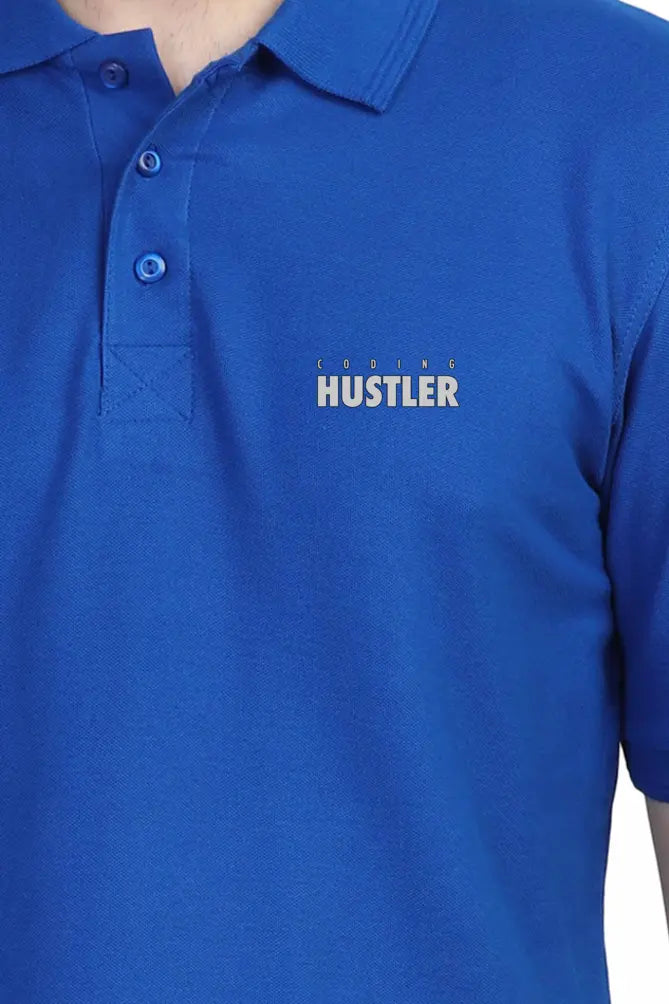 Coding Hustler Unisex Polo Half Sleeve T-shirt DevHero India
