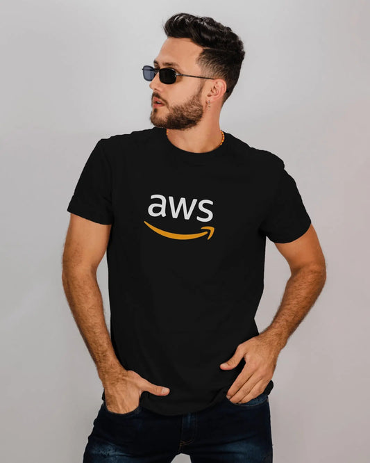 Amazon Web Services (AWS) – Programmer, Coding, Computer Science TShirt DevHero India