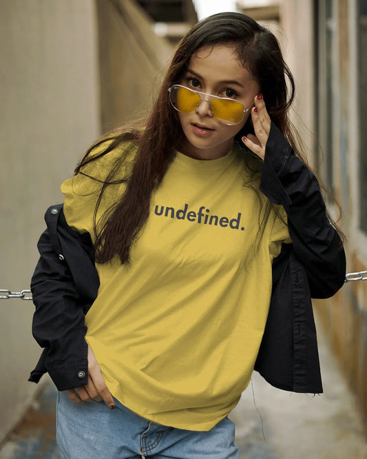 Undefined - Unisex Round Neck T-shirt for developers DevHero India