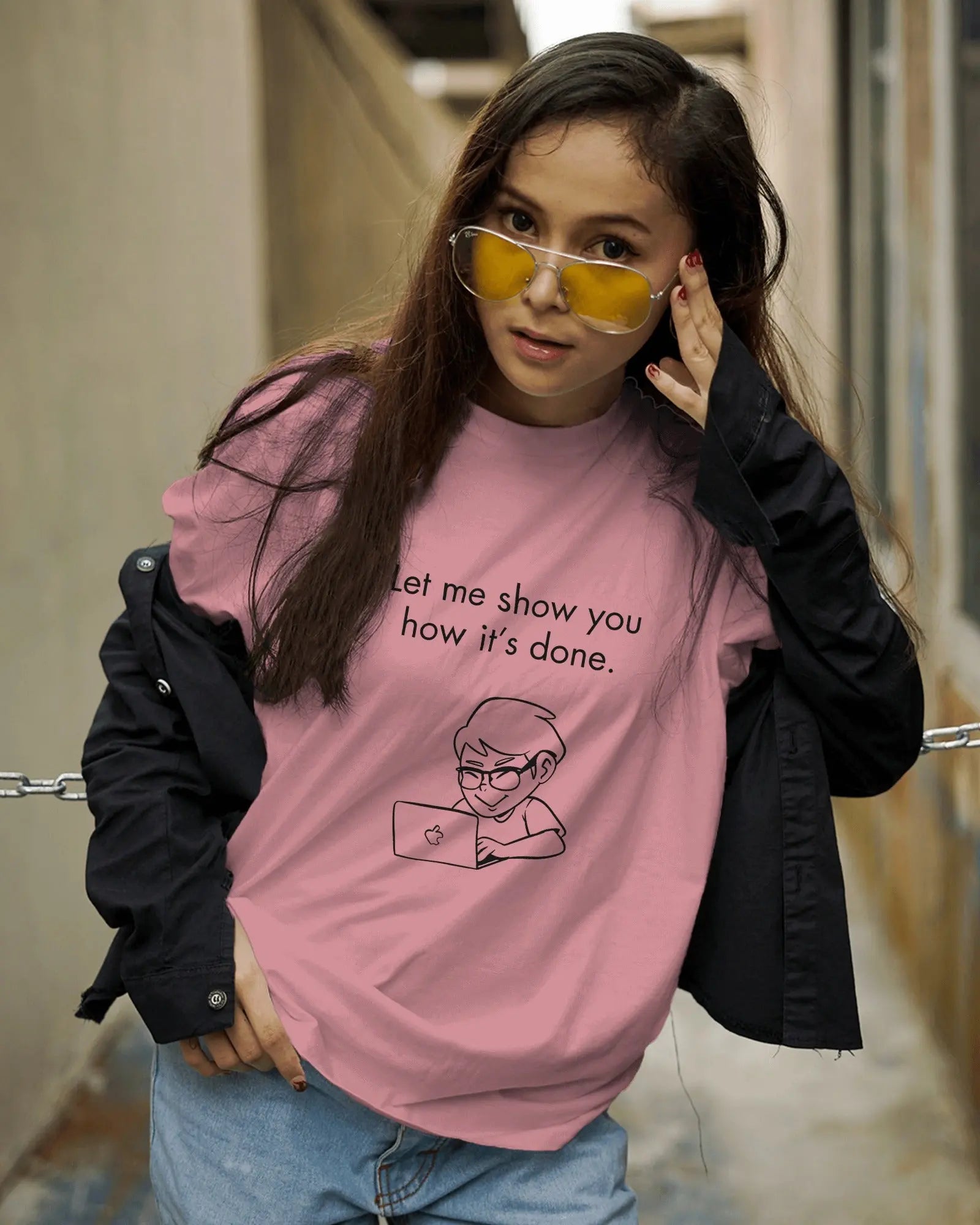 Let me show you how it's done - Unisex Classic Round Neck T-Shirt DevHero India