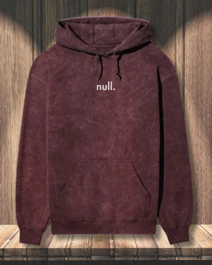 Null Acid Wash Hoodie - Minimalist Coding Hoodie for Programmers by DevHero DevHero India