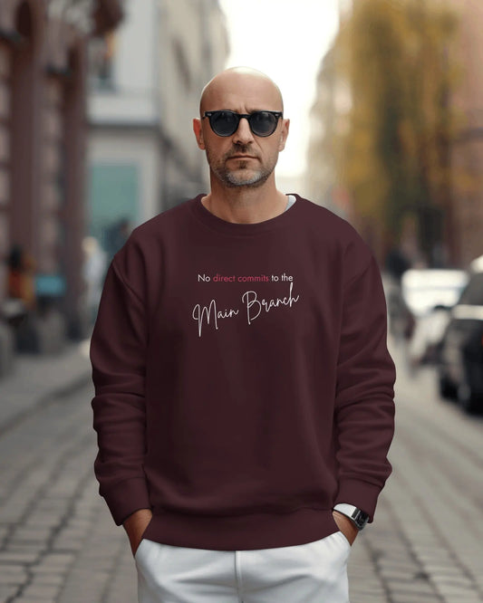 No Direct Commit to the main branch | Unisex Coder Sweatshirt DevHero India