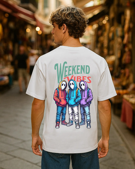Weekend Vibes | Unisex Oversized T-Shirt for coders DevHero India