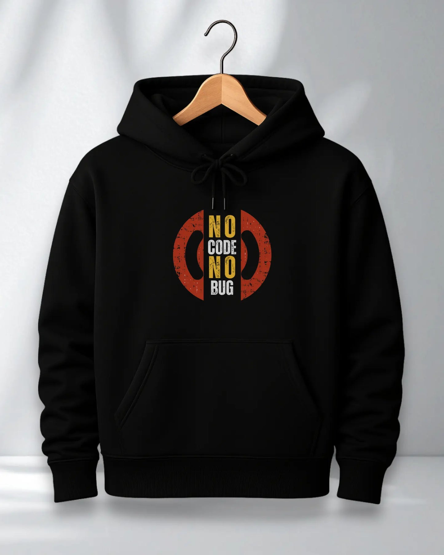 No Code No Bug Hoodie – Oversized Winter Hoodie for Programmers