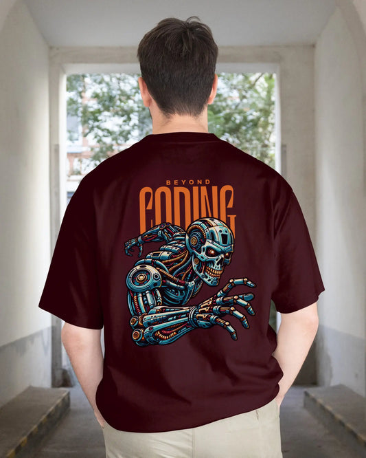 Beyond Coding | Unisex Oversized T-Shirt for Developers DevHero India