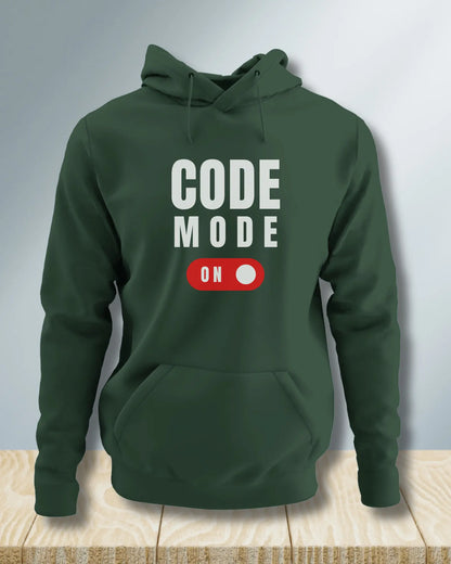 Code Mode On (White) - Focused Coding Gear for Programmers by DevHero DevHero India