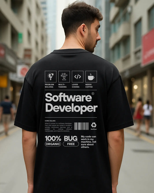 Software Developer | Unisex Oversized T-Shirt for Developers DevHero India
