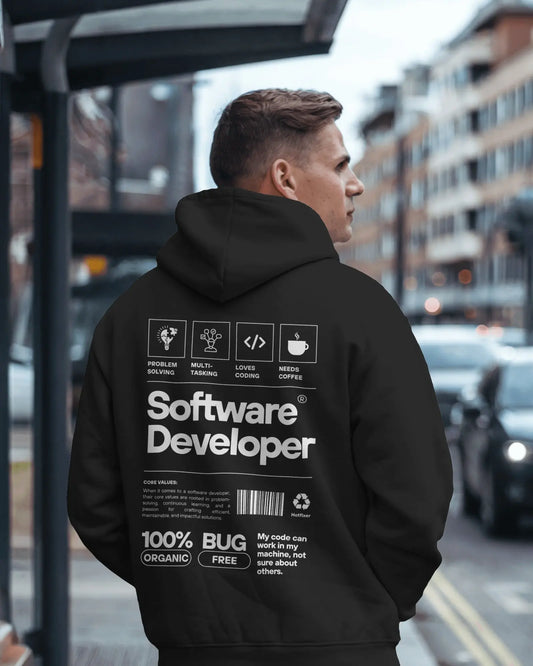 Software Developer | Unisex Oversized Hoodie for Developers | 400 GSM