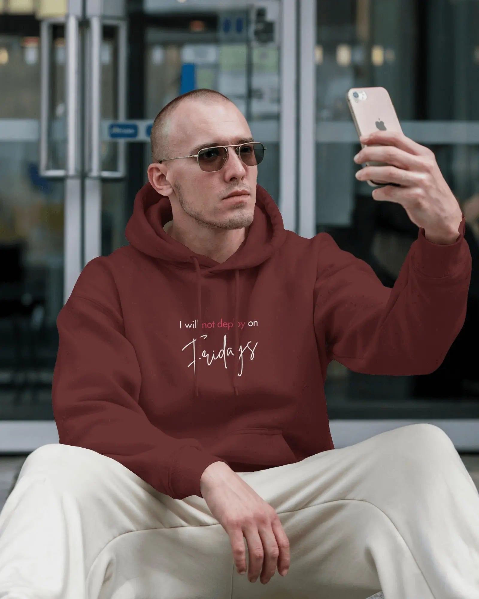I Will Not Deploy on Fridays Oversized Hoodie – 400 GSM | Hoodie for Developers DevHero India