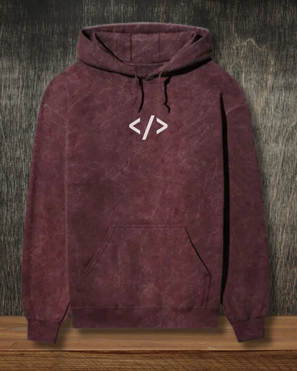 Autonomous Coder Acid Wash Hoodie - Premium Coding Hoodie for Programmers by DevHero DevHero India