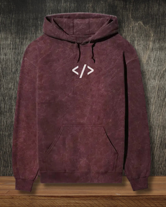 Autonomous Coder Acid Wash Hoodie - Premium Coding Hoodie for Programmers by DevHero DevHero India