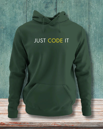 Just Code It - Effortless Style in a Coding Geek Hoodie by DevHero DevHero India