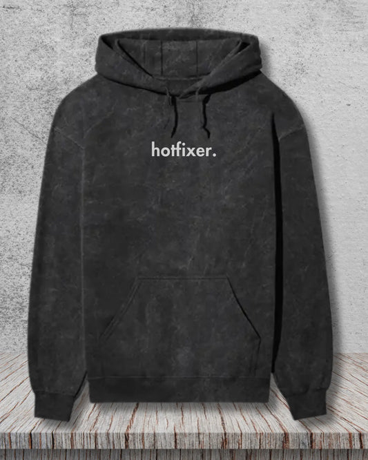 Hotfixer Acid Wash Hoodie - Elite Coding Hoodie for Programmers by DevHero DevHero India