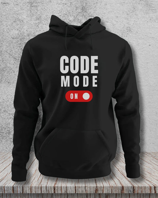 Code Mode On (White) - Focused Coding Gear for Programmers by DevHero DevHero India