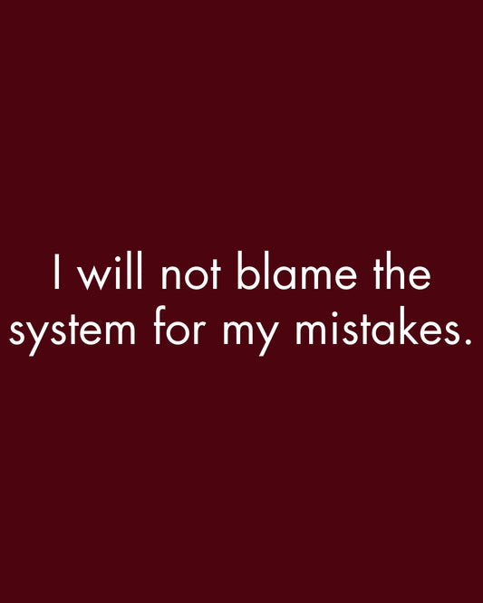 I will not blame the system - Sweatshirt for Accountable Coders DevHero India