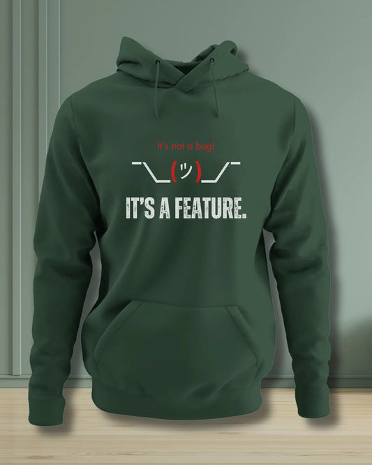 It’s Not a Bug, It’s a Feature - Humor Meets Style in This Coding Hoodie for Programmers DevHero India