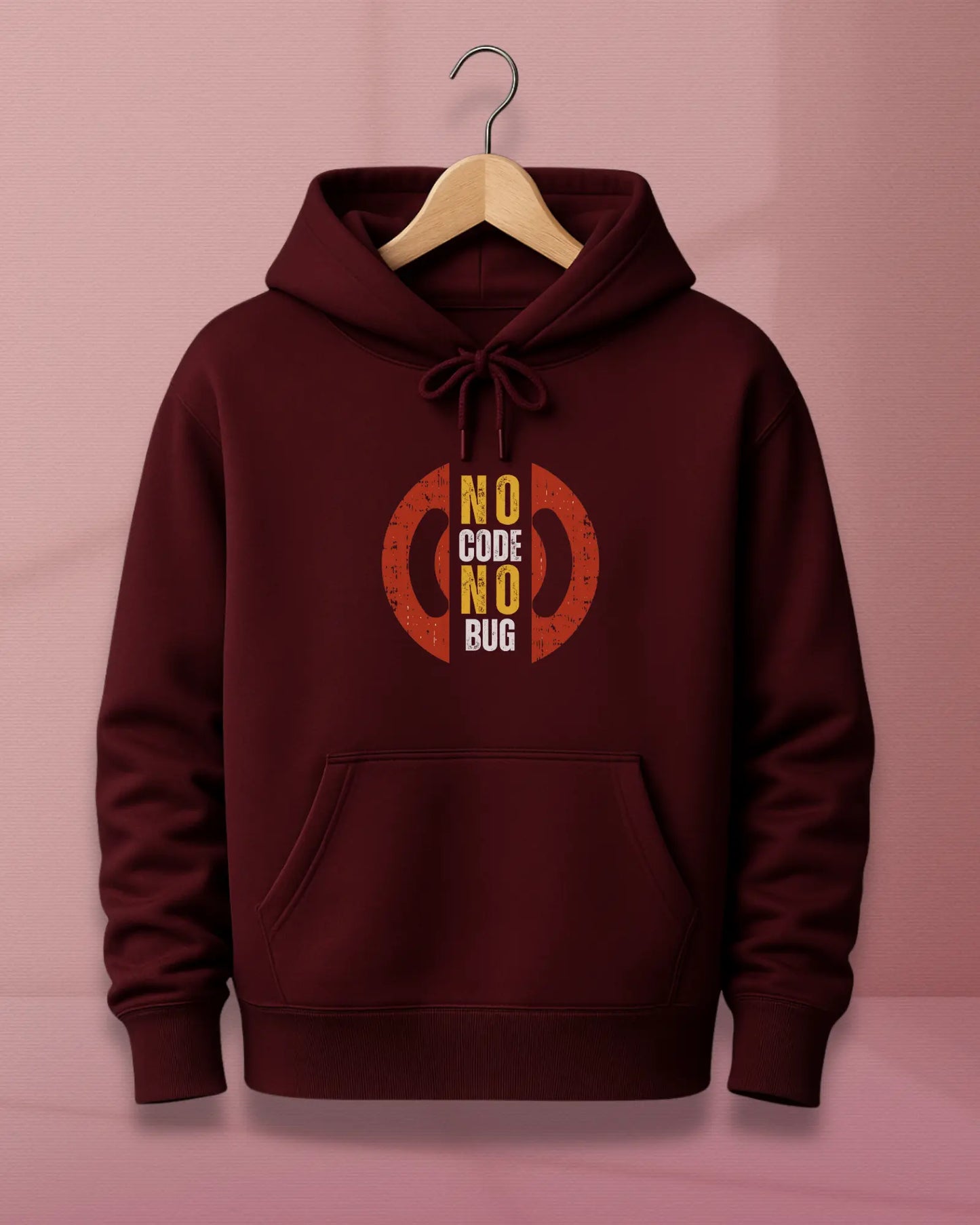No Code No Bug Hoodie – Oversized Winter Hoodie for Programmers