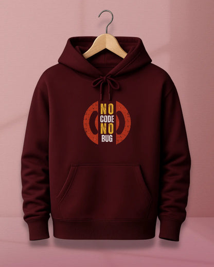 No Code No Bug Hoodie – Oversized Winter Hoodie for Programmers