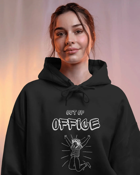 Out of Office Oversized Coding Hoodie for Developers - Black | 400 GSM | DevHero India