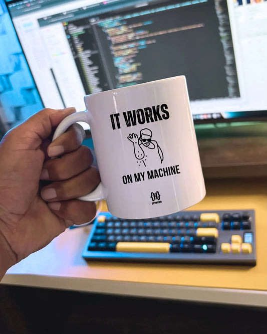 It's Working On My Machine - DevHero White Coffee Mug | Ceramic Coffee Mug for coders (11oz) DevHero India
