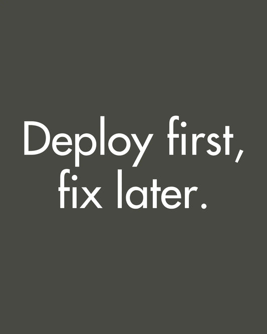 Deploy First Fix Later - DevHero Classic Sweatshirt DevHero India
