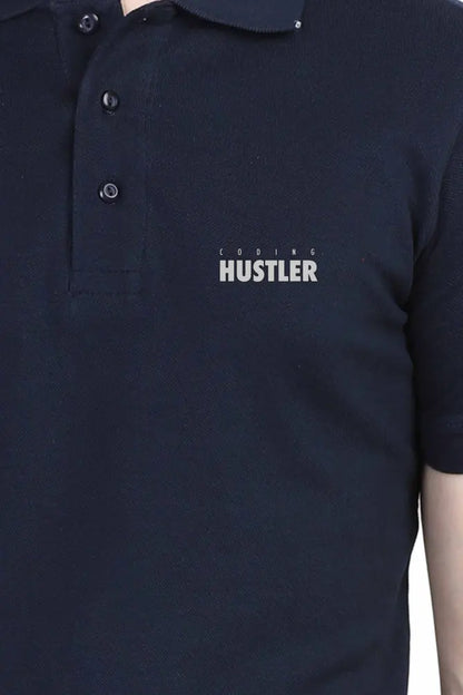 Coding Hustler Unisex Polo Half Sleeve T-shirt DevHero India