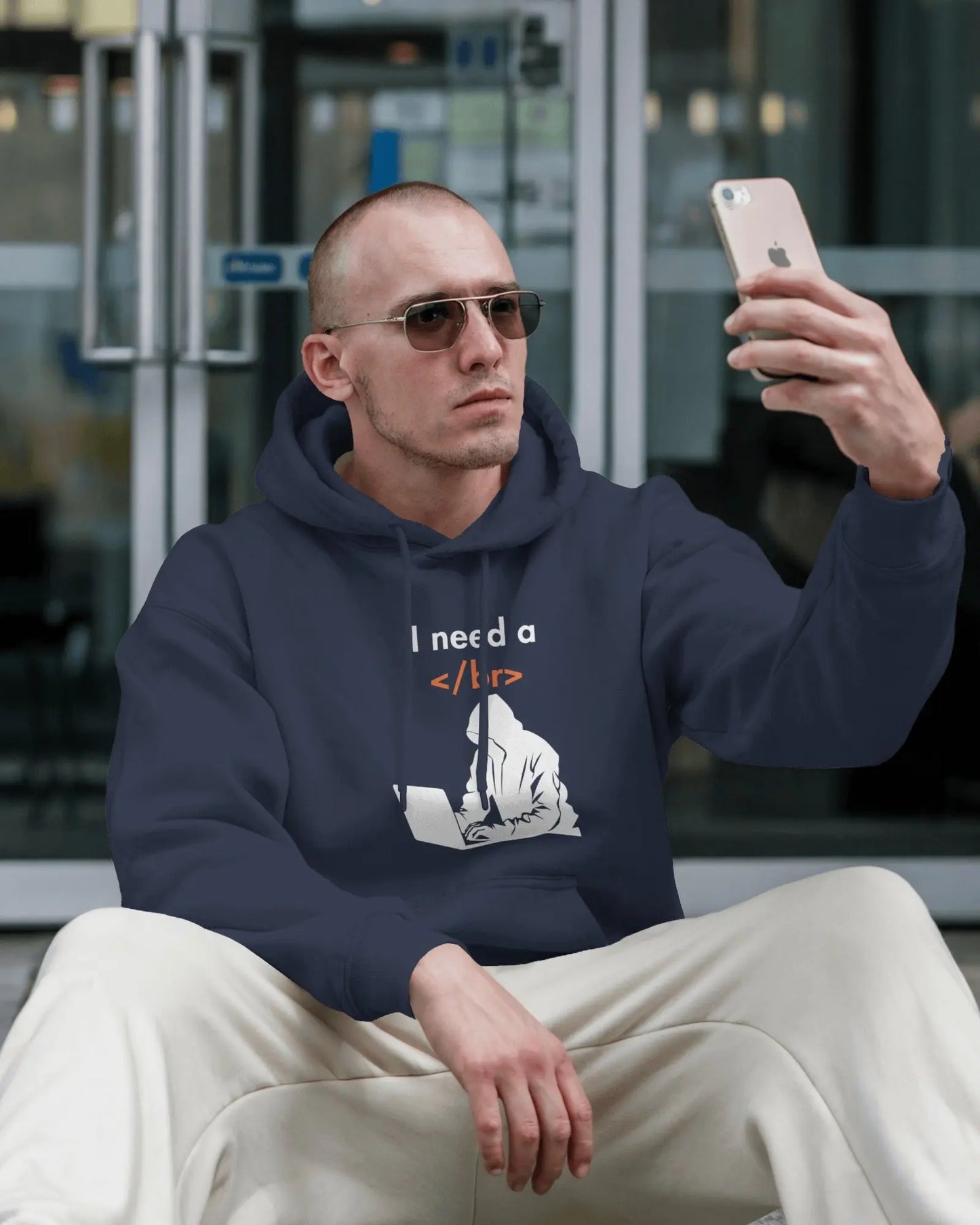 I Need a Break Hoodie – Heavy 400 GSM Oversized Hoodie for Developers