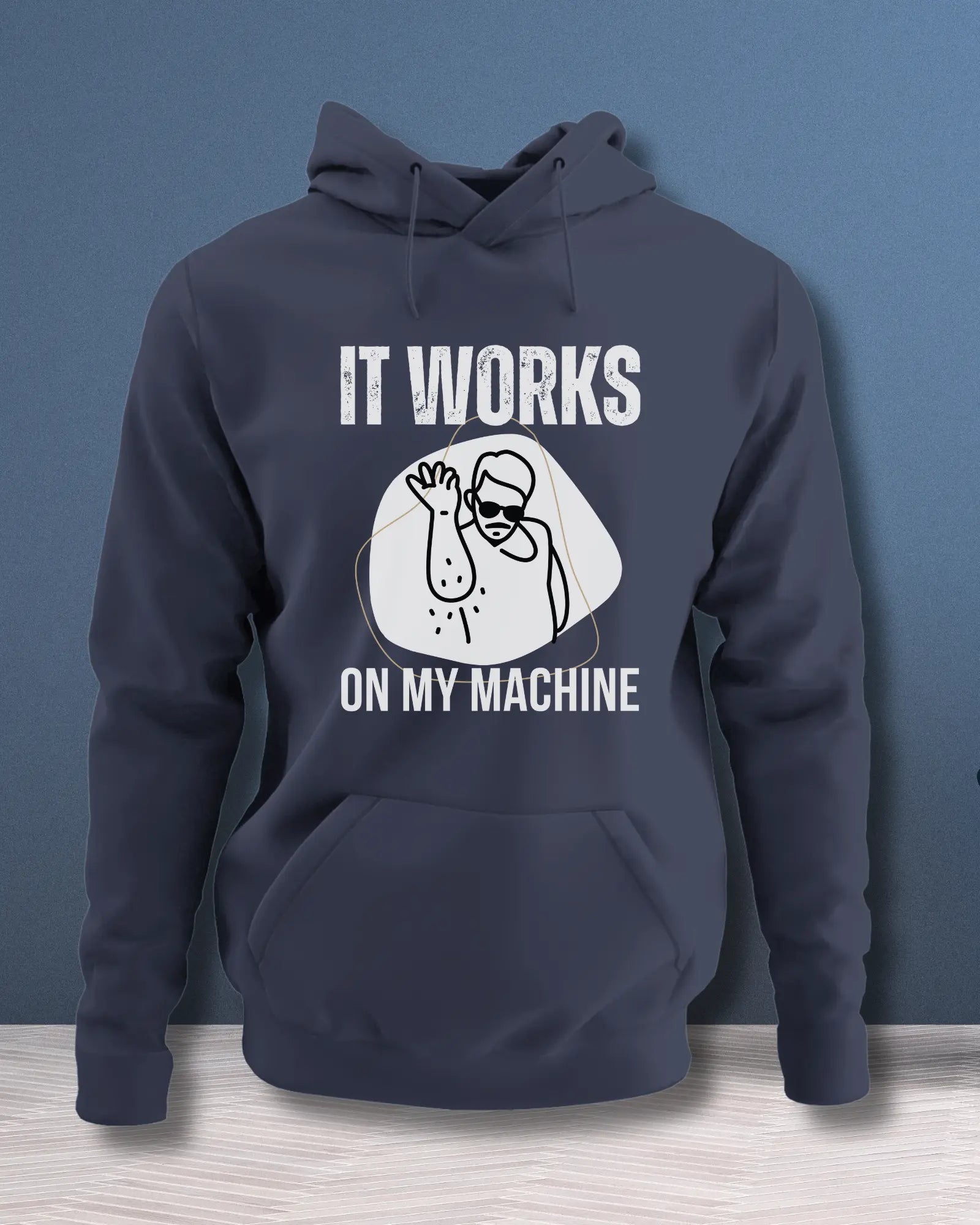 It Works on My Machine (White) - A Fun Coding Geek Hoodie by DevHero DevHero India