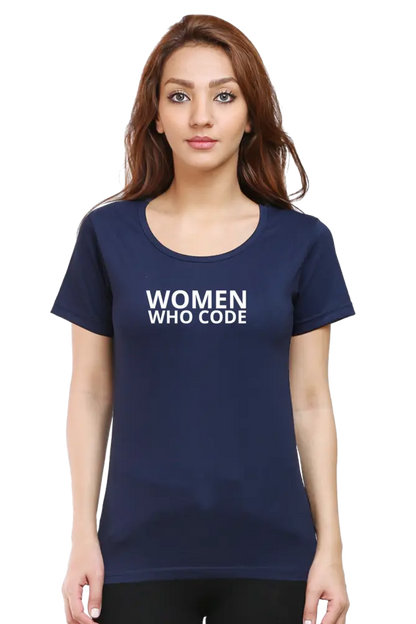 Women Who Code Empowering T-Shirt - Black - Inspiring and Comfortable DevHero India