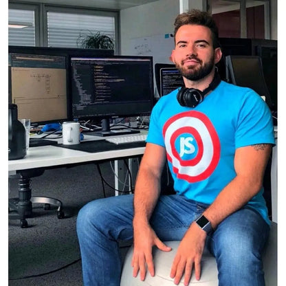Captain JS Short Sleeve T-Shirt - Fun and Functional for JavaScript Developers DevHero India