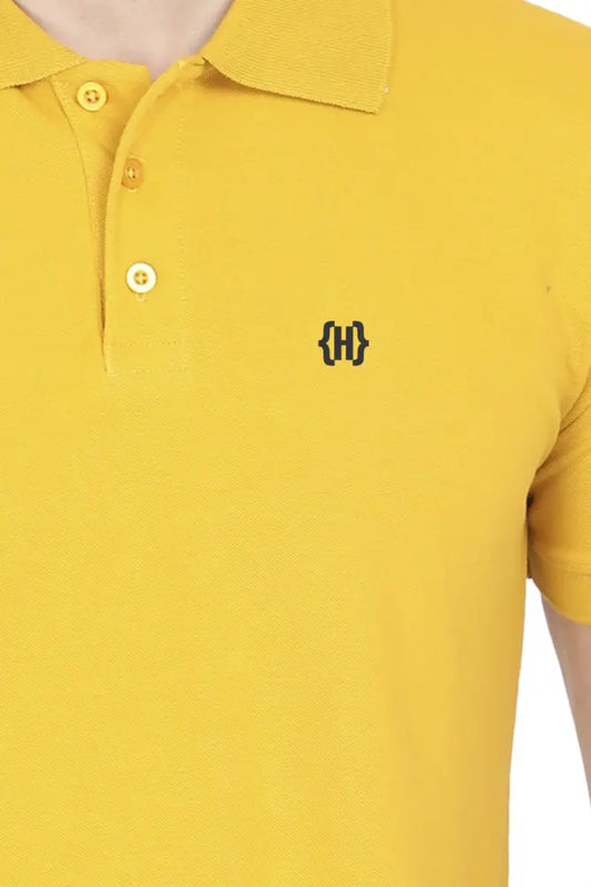 Unisex DevHero Official Polo Half Sleeve T-shirt (black) DevHero India