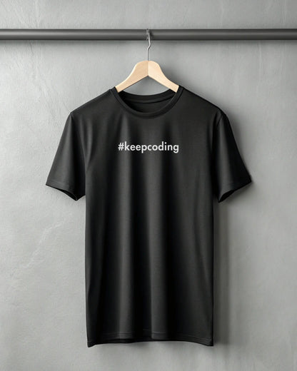 #keepcoding | Premium Supima T-Shirt for Developers DevHero India