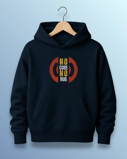 No Code No Bug Hoodie – Oversized Winter Hoodie for Programmers