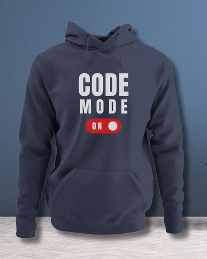 Code Mode On (White) - Focused Coding Gear for Programmers by DevHero DevHero India