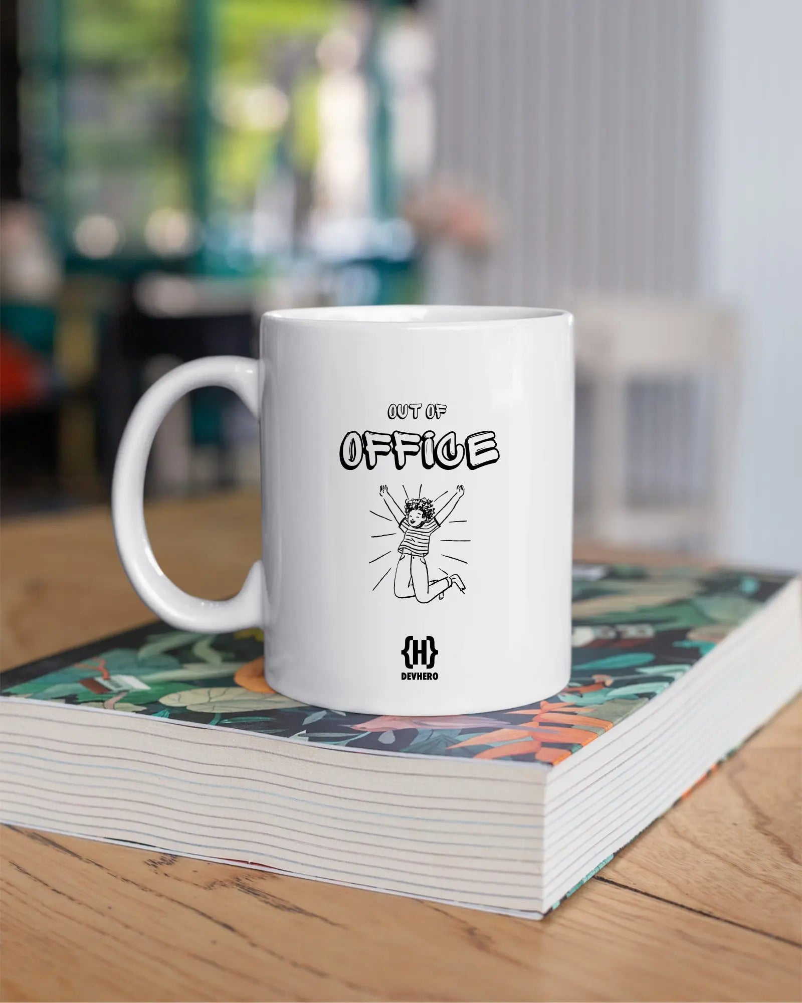 Out of Office - DevHero White Coffee Mug | Ceramic Coffee Mug for coders (11oz) DevHero India