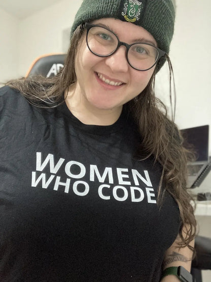 Women Who Code Empowering T-Shirt - Black - Inspiring and Comfortable DevHero India
