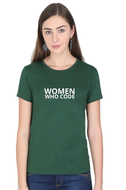 Women Who Code Empowering T-Shirt - Black - Inspiring and Comfortable DevHero India