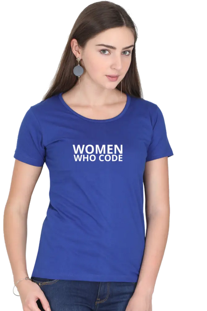Women Who Code Empowering T-Shirt - Black - Inspiring and Comfortable DevHero India